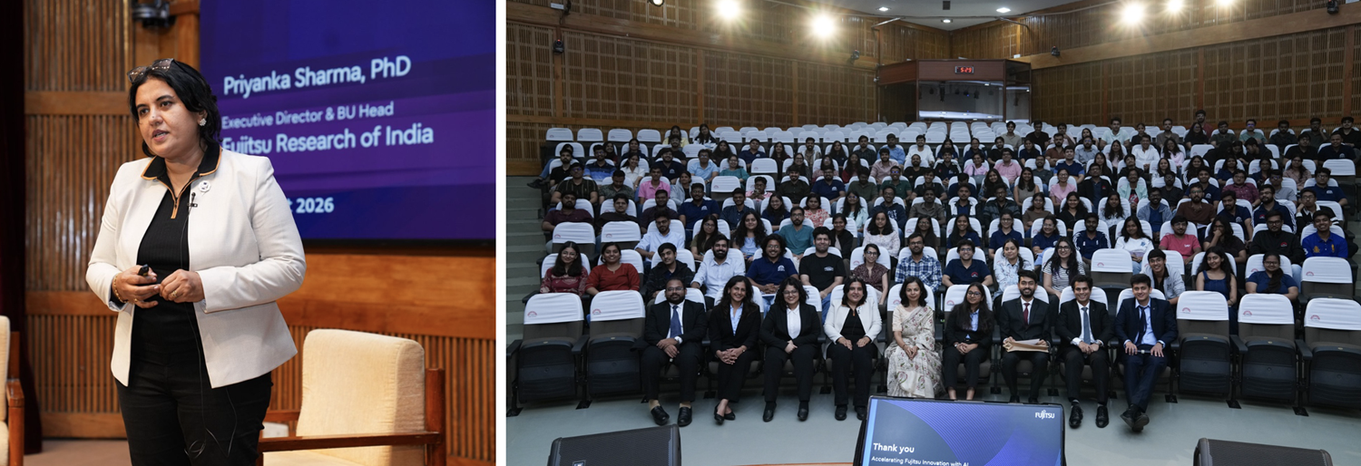Dr. Priyanka Sharma, ED & BU Head, Fujitsu Research of India, delivered a lecture titled, 'From Strategy to Innovation: Sovereign AI and the Indo-Japanese Partnership for R&D Excellence’, as part of the course, 'Strategic Business Communication' offered by Prof. Deepti Ganapathy, on 5th August 2026.