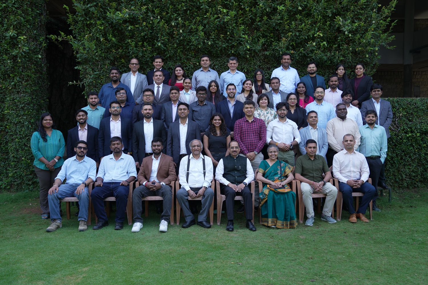 Participants of Batch-12 of the ‘General Management Programme for Aerospace and Aviation Executives’, along with the Programme Directors, Prof. S Raghunath and Prof. G Shainesh, on 16th September 2026.