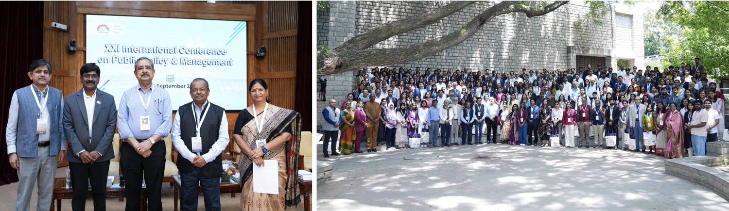 The Centre for Public Policy hosted the XXI International Conference on Public Policy & Management from 2nd to 4th September 2026 at IIM Bangalore, bringing together researchers, policymakers, practitioners and scholars. The theme for this year’s conference was ‘Atmanirbhar Bharat’. Dr. Ashok Kumar Lahiri, Vice Chairman of NITI Aayog, delivered the keynote address on, ‘Leapfrogging in Manufacturing Sector - Participation in GVCs’, during the inaugural session of the conference.