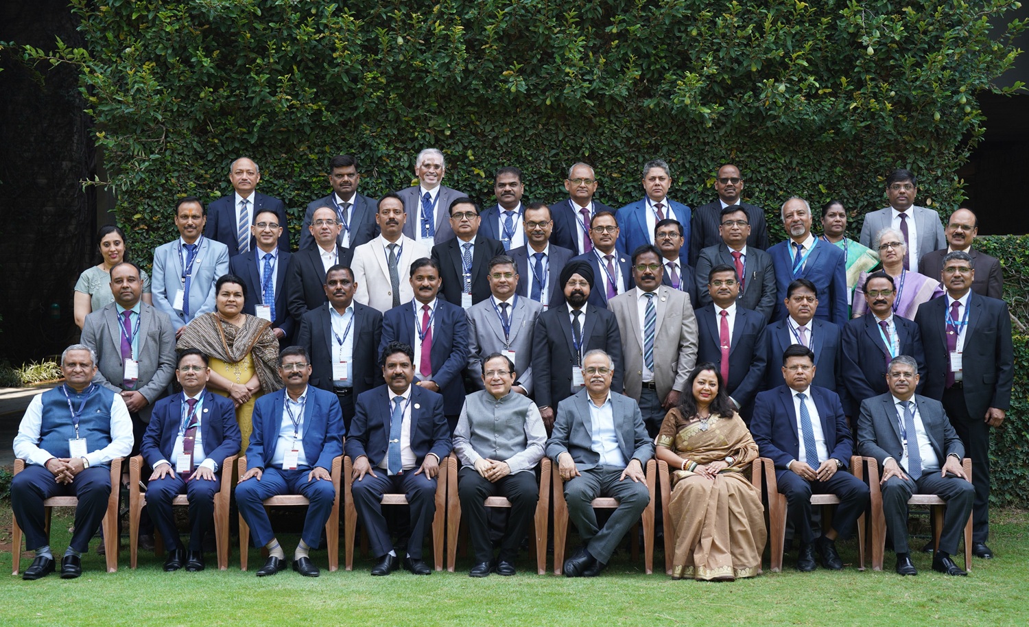 Participants of the ‘Specialized Leadership Development Programme for the Senior Executives of Canara Bank’, along with the Programme Director Prof. M Jayadev, on 7th October 2026.