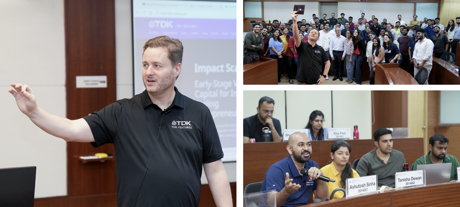 Nicolas Sauvage, Founder and President of TDK Ventures, spoke on, ‘Betting on the Outliers: Inside Corporate Venture Capital’ during a talk as part of the EPGP Seminar Series, organized by EPGP students on 15th October 2026.